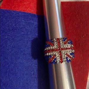 COPY - New Union Jack Mens 12.5 ring glitz. Top is 1”x 1”